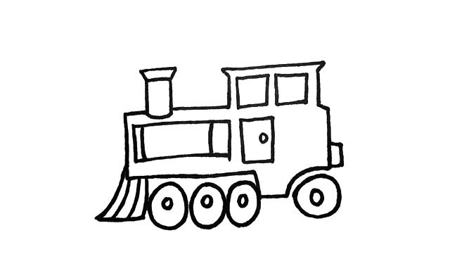 扫地车简笔画步骤