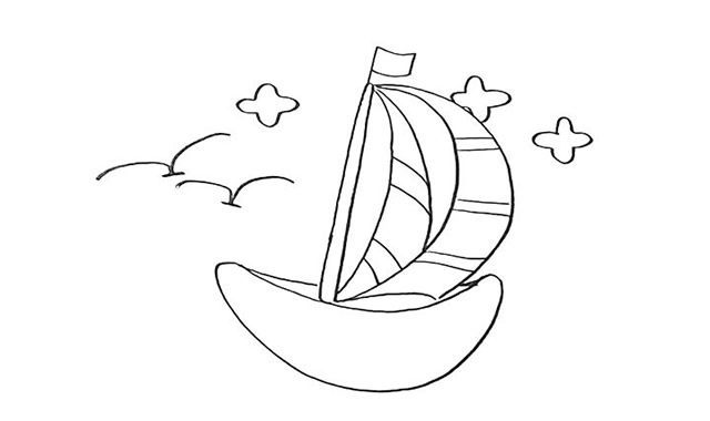 几步就会的帆船简笔画 几步就会的帆船简笔画