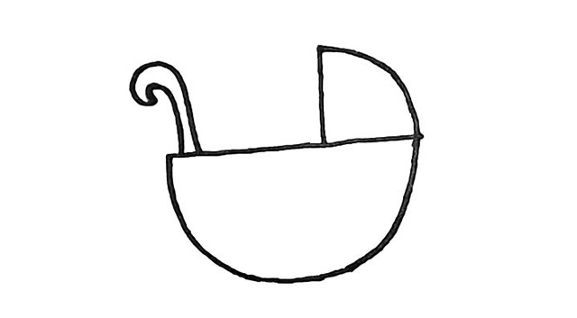 可爱的婴儿车简笔画步骤