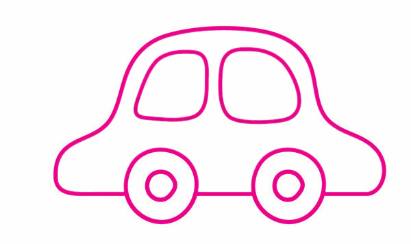 几个圈圈就能画出小汽车 几个圈圈就能画出小汽车