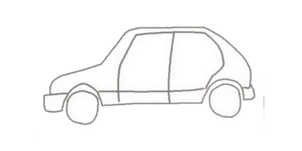出租车怎么画 出租车简笔画步骤