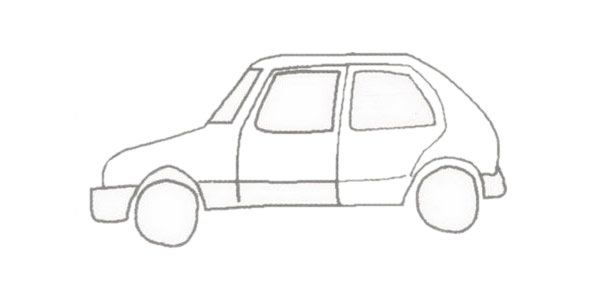 出租车怎么画 出租车简笔画步骤