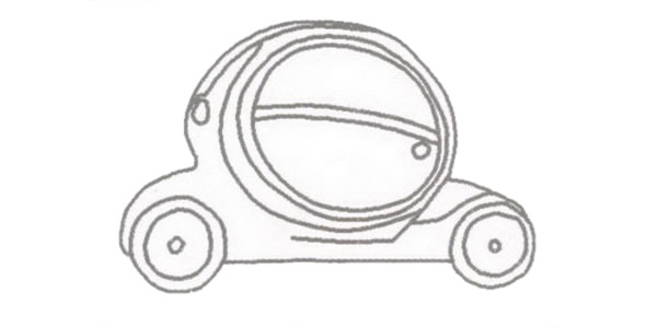 非常酷的概念车简笔画 非常酷的概念车简笔画