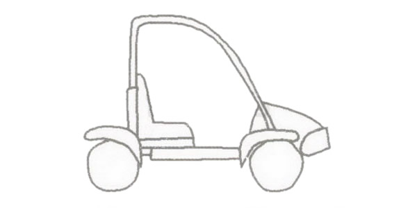 卡丁车简笔画的画法 卡丁车简笔画的画法