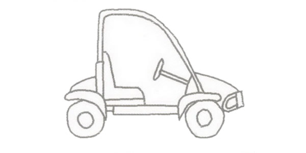 卡丁车简笔画的画法 卡丁车简笔画的画法