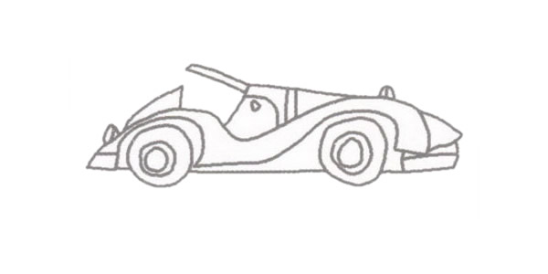 跑车简笔画的画法