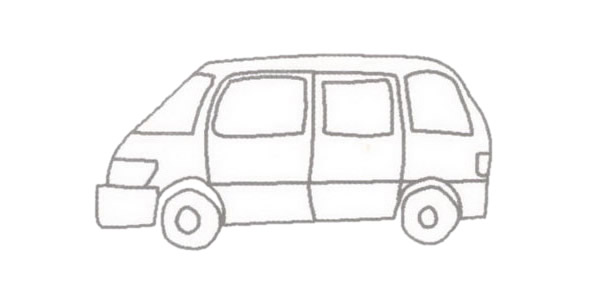 商务车简笔画的画法