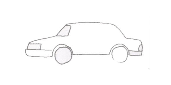 小轿车简笔画的画法 小轿车简笔画的画法