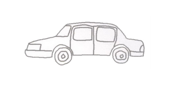 小轿车简笔画的画法 小轿车简笔画的画法