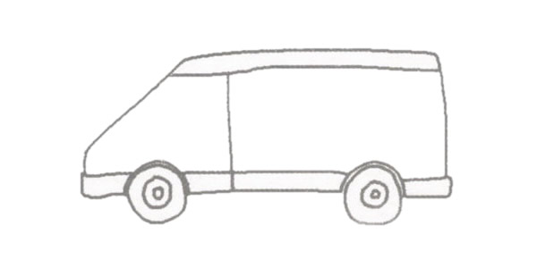 运钞车简笔画的画法