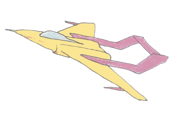 歼击机简笔画的画法