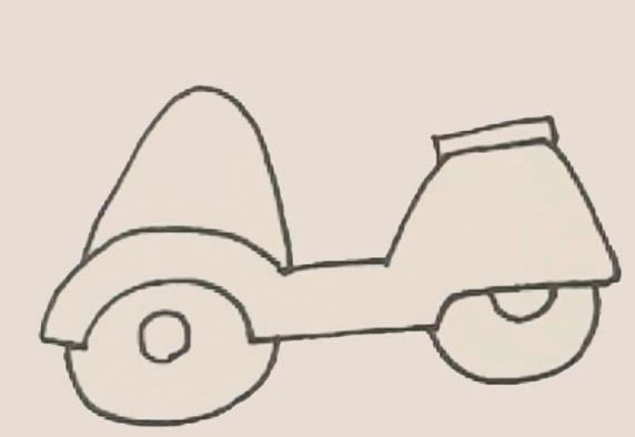 电动车简笔画步骤