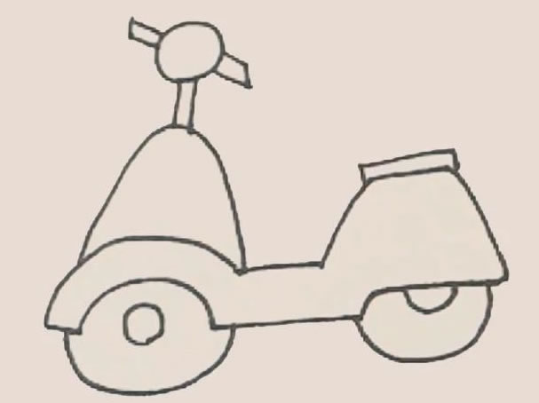 电动车简笔画步骤