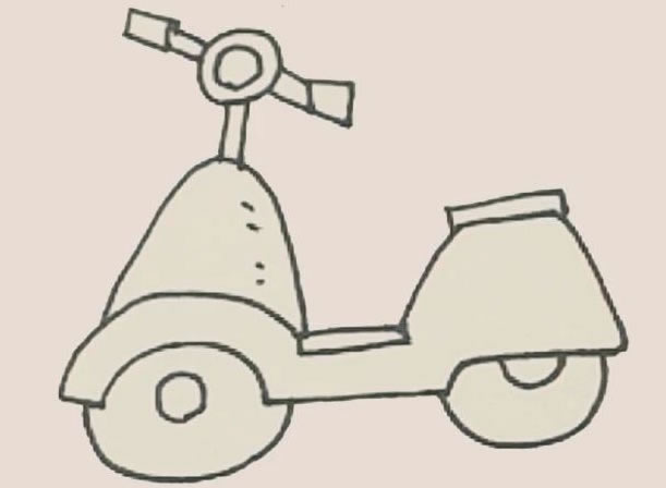 电动车简笔画步骤