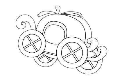 简单的南瓜车儿童画(儿童南瓜车图片)