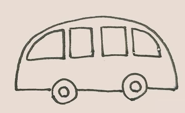 带颜色的救护车简笔画