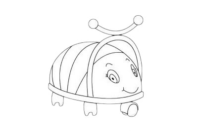 一组扭扭车简笔画