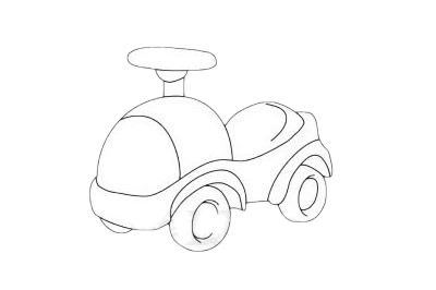 一组扭扭车简笔画