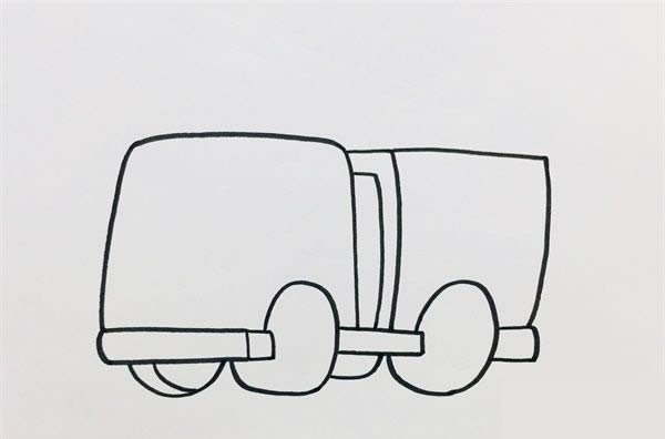 儿童卡通消防车简笔画(卡通消防车简笔画)