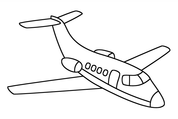 喷气式飞机简笔画(喷气式飞机简笔画涂颜色)