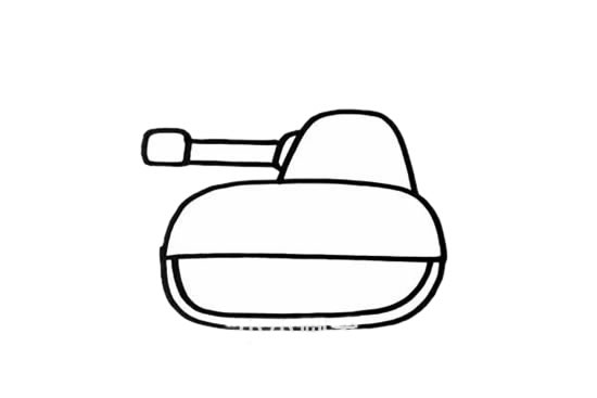 卡通坦克简笔画步骤