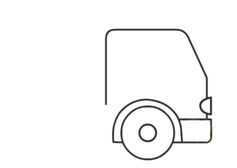 带颜色的消防车简笔画