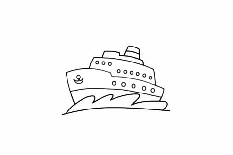 游轮简笔画步骤 游轮简笔画步骤