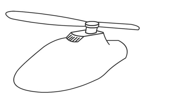 帅气好看的直升机简笔画