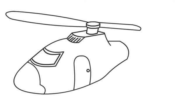 帅气好看的直升机简笔画