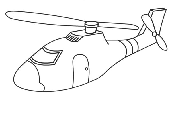 帅气好看的直升机简笔画