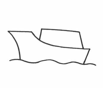 简单的货船简笔画