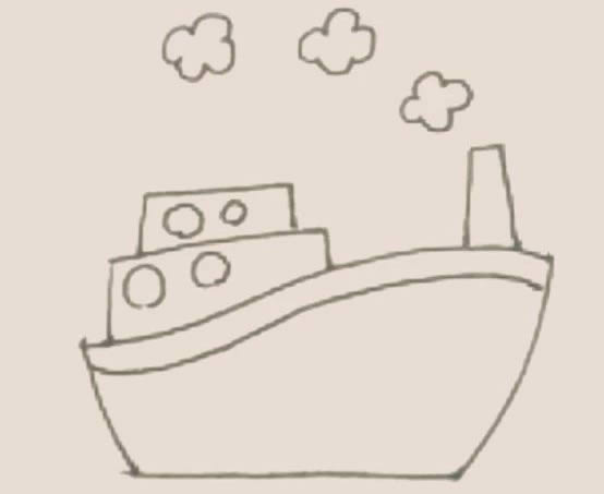 轮船简笔画详细步骤 轮船简笔画详细步骤