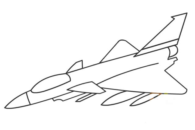 中国歼十战斗机简笔画(中国歼十战斗机简笔画图片)
