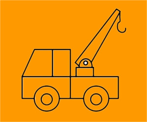 吊车简笔画的简单画法