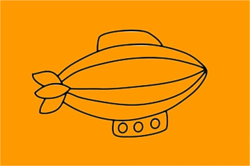 飞艇怎么画最简单 飞艇怎么画最简单