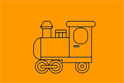 分享几幅火车简笔画