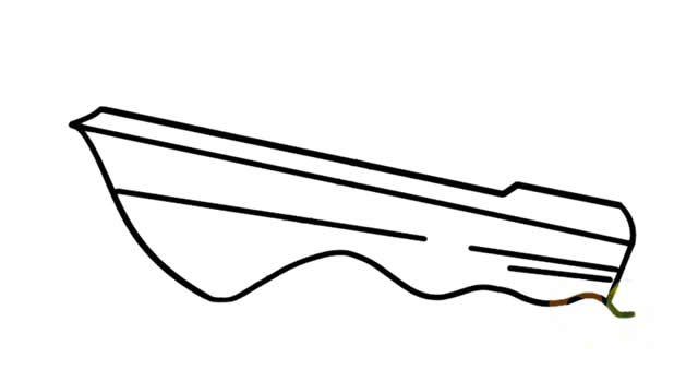 快艇的简笔画步骤