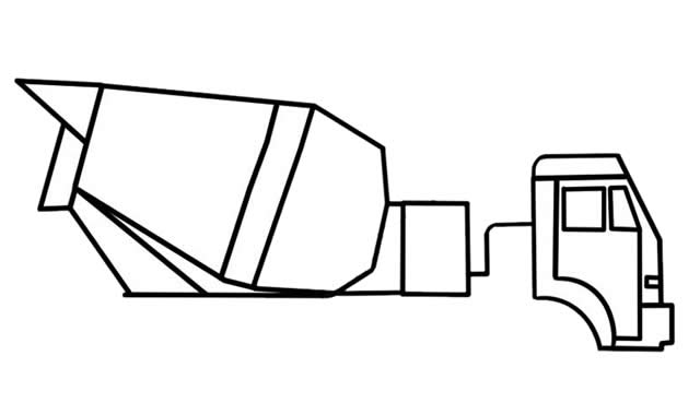 混凝土搅拌车简笔画步骤