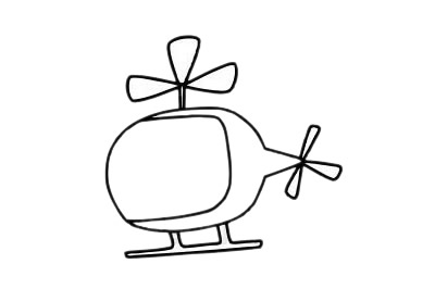 分享几款不同的直升机简笔画
