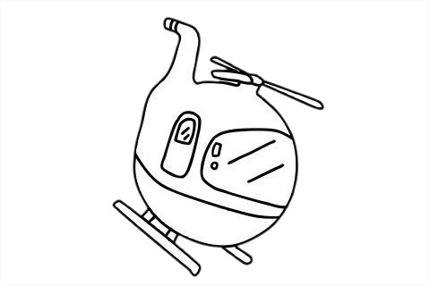 分享几款不同的直升机简笔画