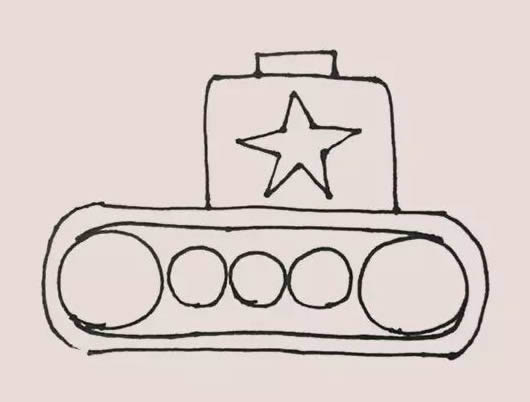 陆战之王坦克简笔画步骤 陆战之王坦克简笔画步骤