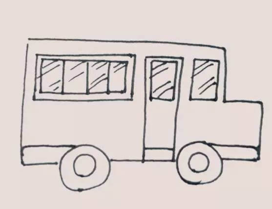 校车简笔画步骤教程 校车简笔画步骤教程