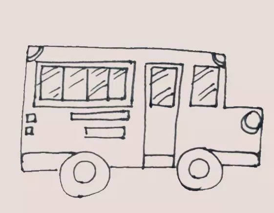 校车简笔画步骤教程 校车简笔画步骤教程