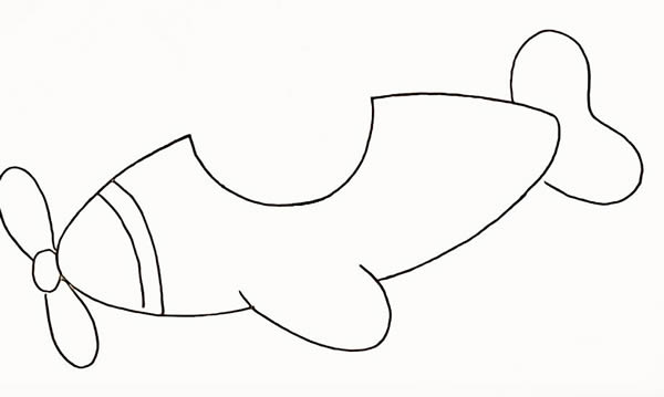 开飞机的大象简笔画