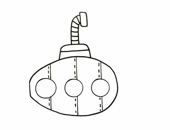 容易上手的潜艇简笔画