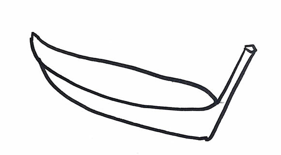 关于独木舟的简笔画