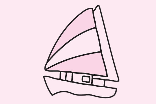 几笔就会的帆船简笔画