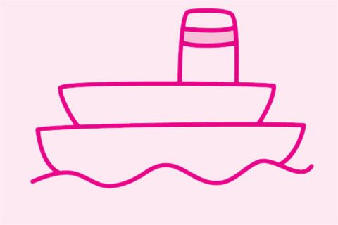 多种风格的轮船简笔画(轮船的造型)