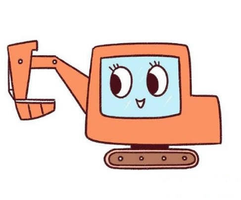 萌萌哒挖掘机简笔画(100个挖掘机简笔画还有一集)