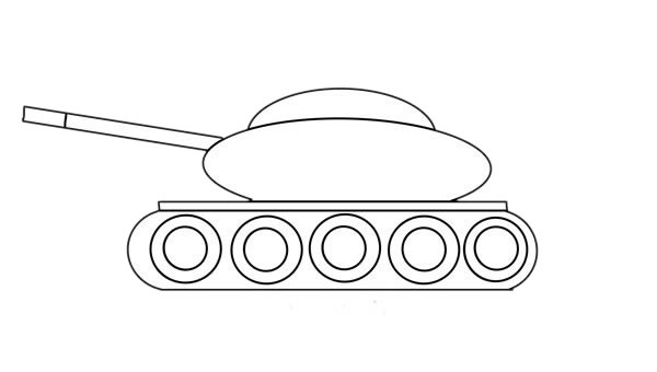 帅气的坦克简笔画